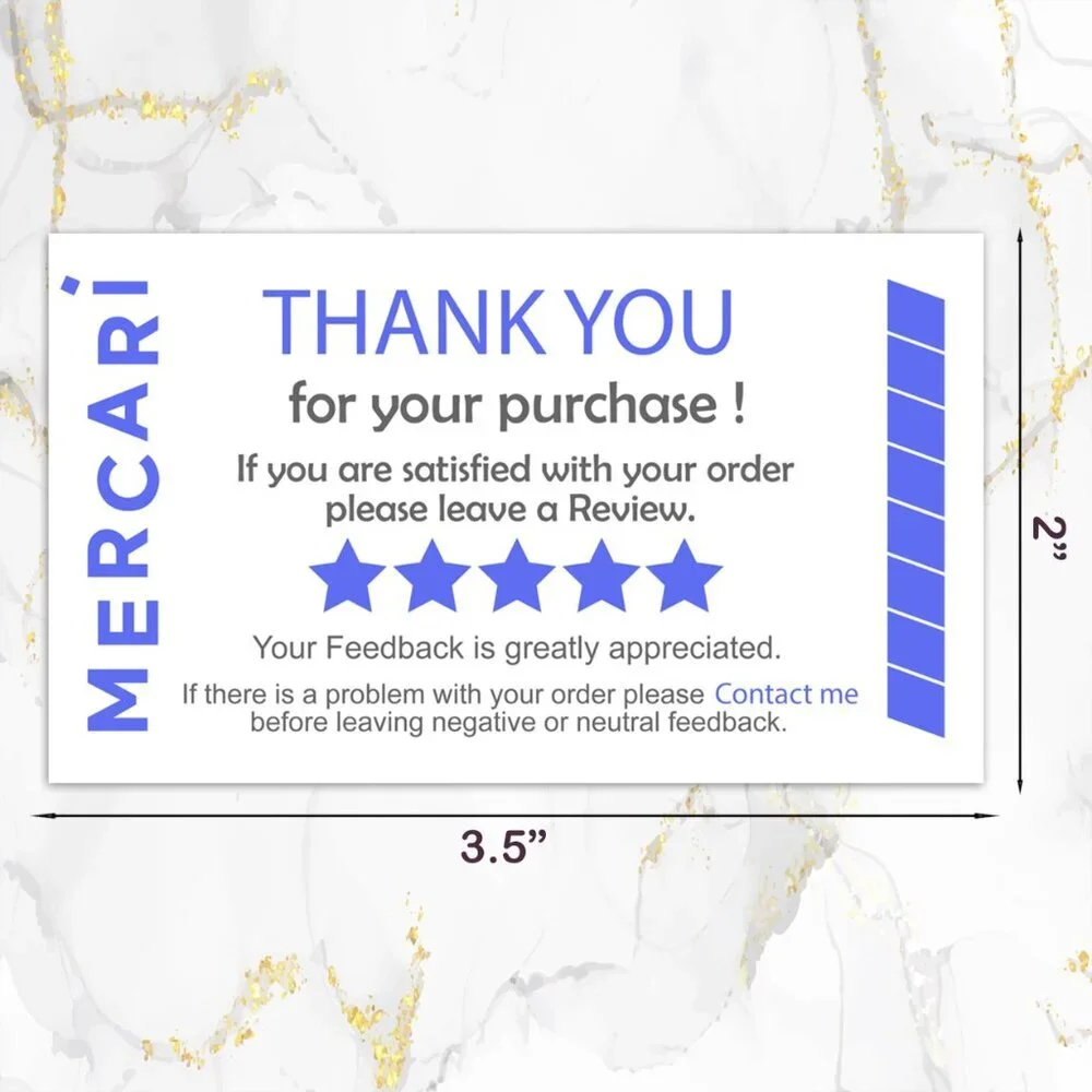 120 MERCARI Thank you cards